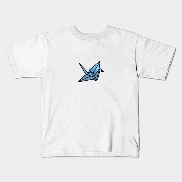 Paper Crane Design Kids T-Shirt by artoraverage